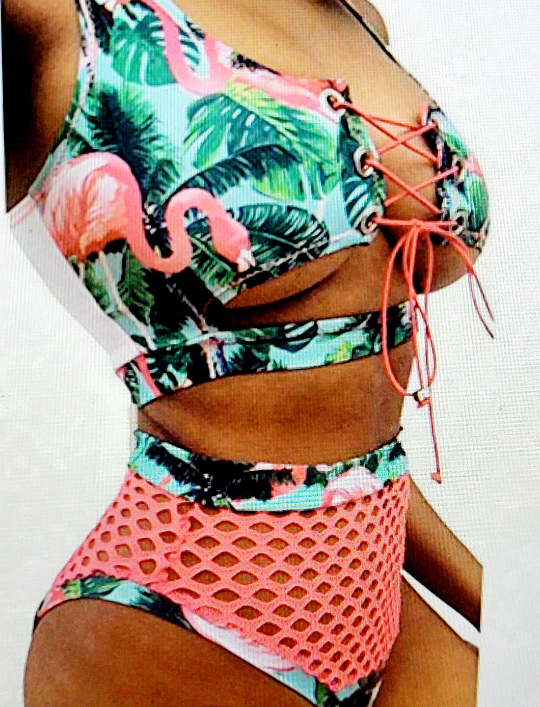 2 Piece Flamingo Bikini