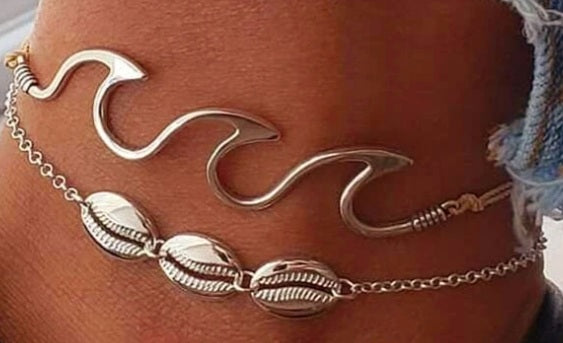 2 Pcs Shell Anklet