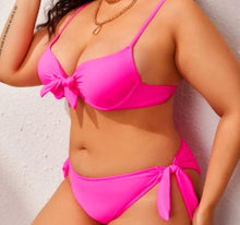 Load image into Gallery viewer, Neon Pink Underwired Bikini
