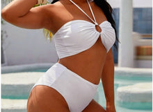 Load image into Gallery viewer, 3 Pcs White Bikini With Beach Skirt
